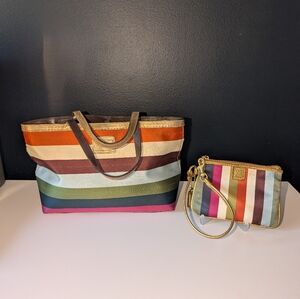 Coach Legacy Matching Tote Bag and Wristlet